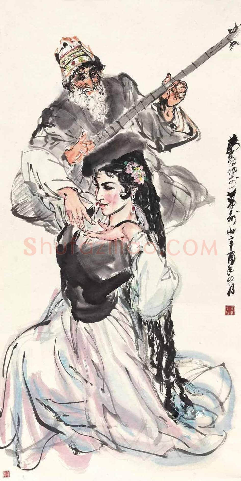 黄胄《塔吉克舞》,高峰期艺术水准作品 | 国画欣赏