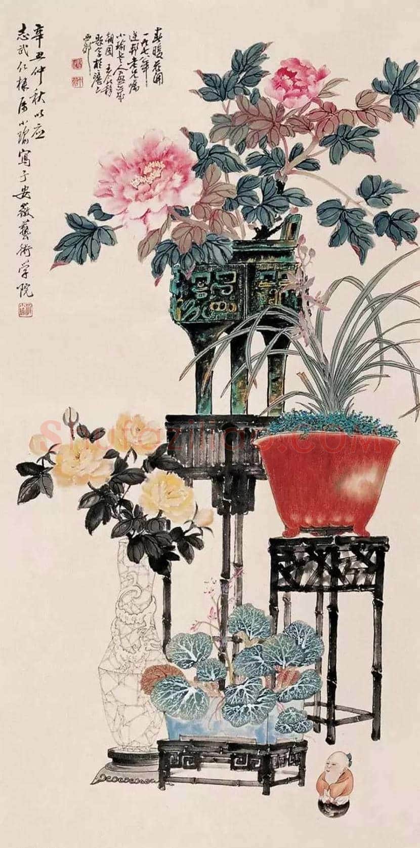 孔小瑜博古画欣赏 | 书画百科