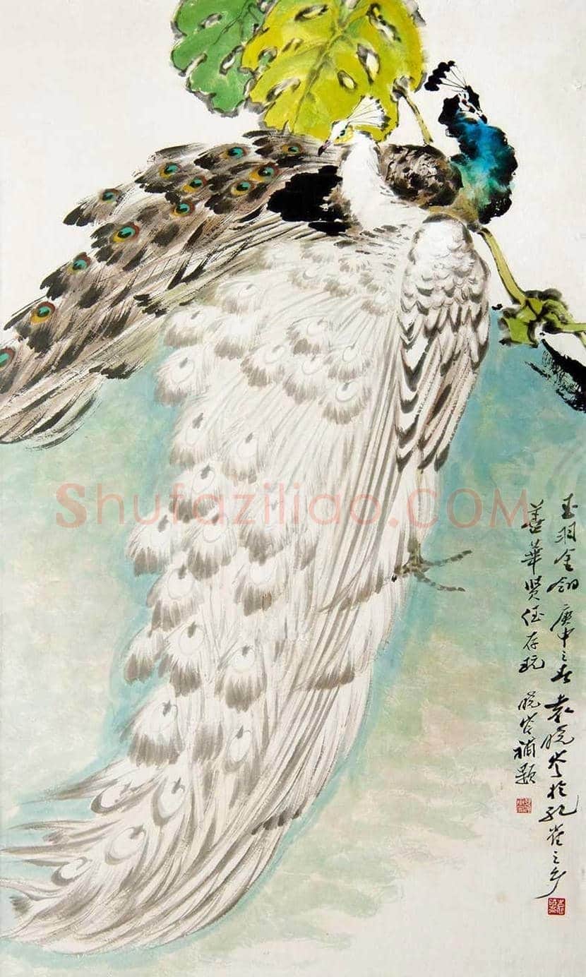 袁晓岑孔雀作品欣赏 | 书画百科