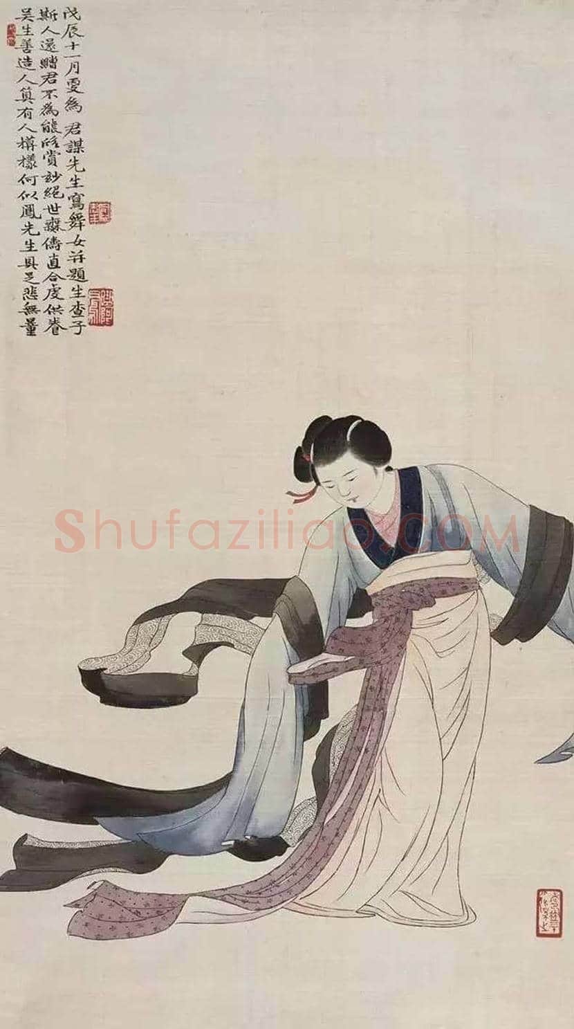 吕凤子人物画作品欣赏 | 书画百科