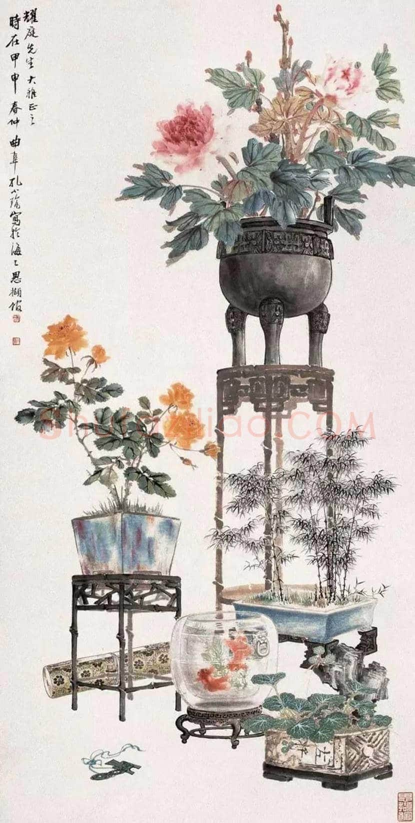 孔小瑜博古画欣赏 | 书画百科