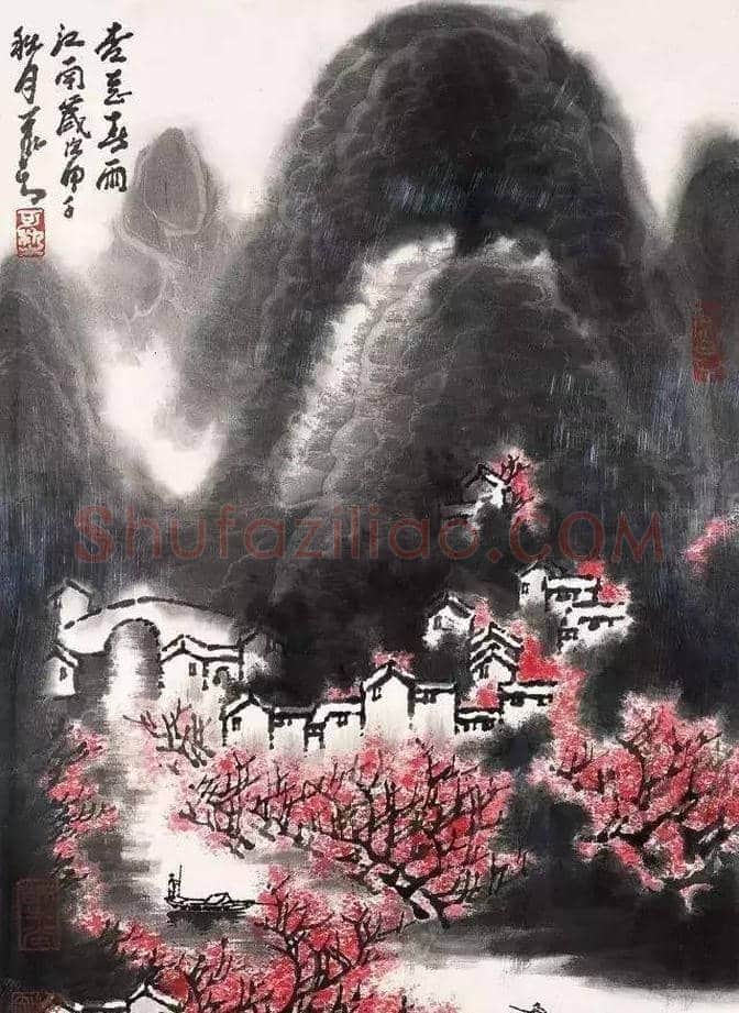 李可染笔下的春色图 | 书画资料