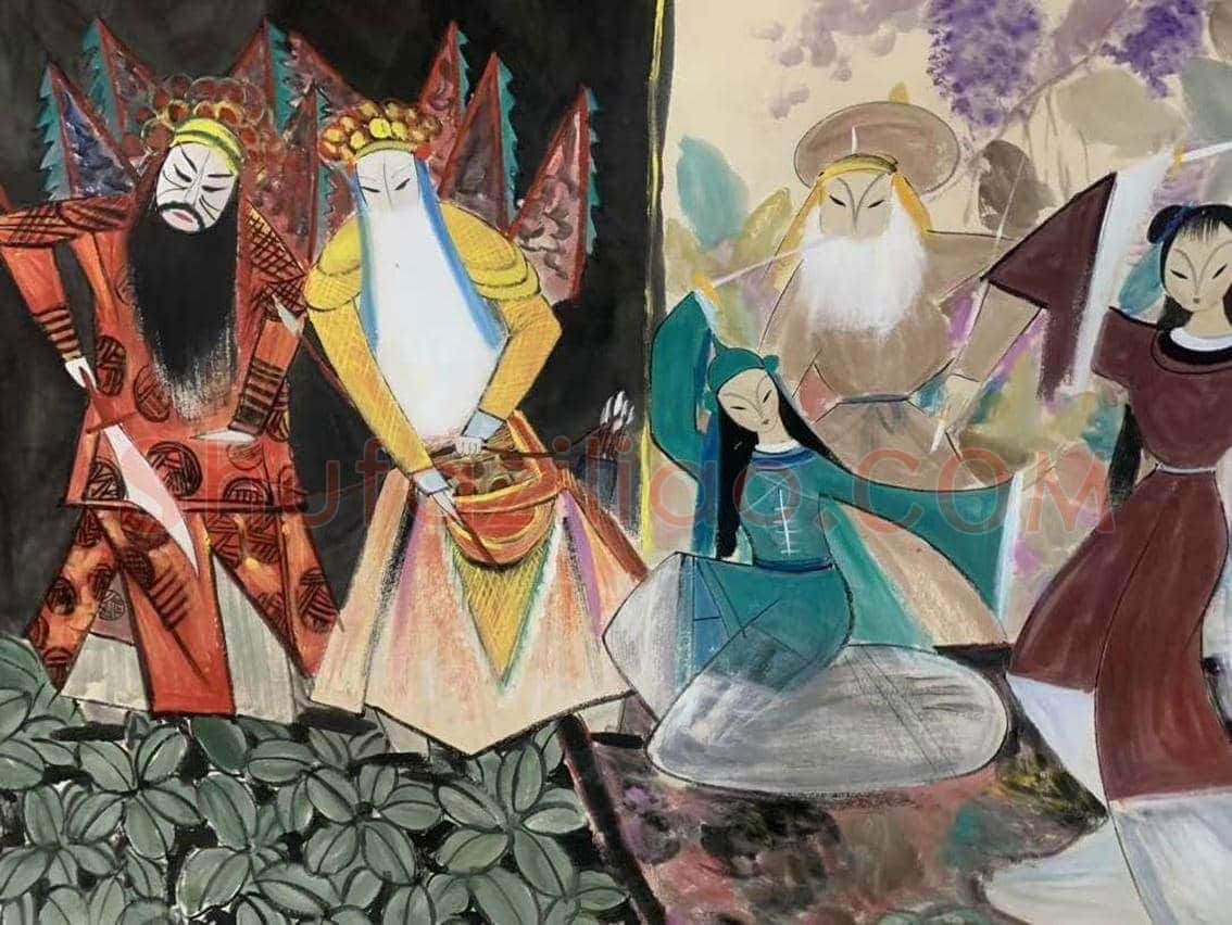 至尊钜制—林风眠《戏剧人物画》 | 国画鉴赏