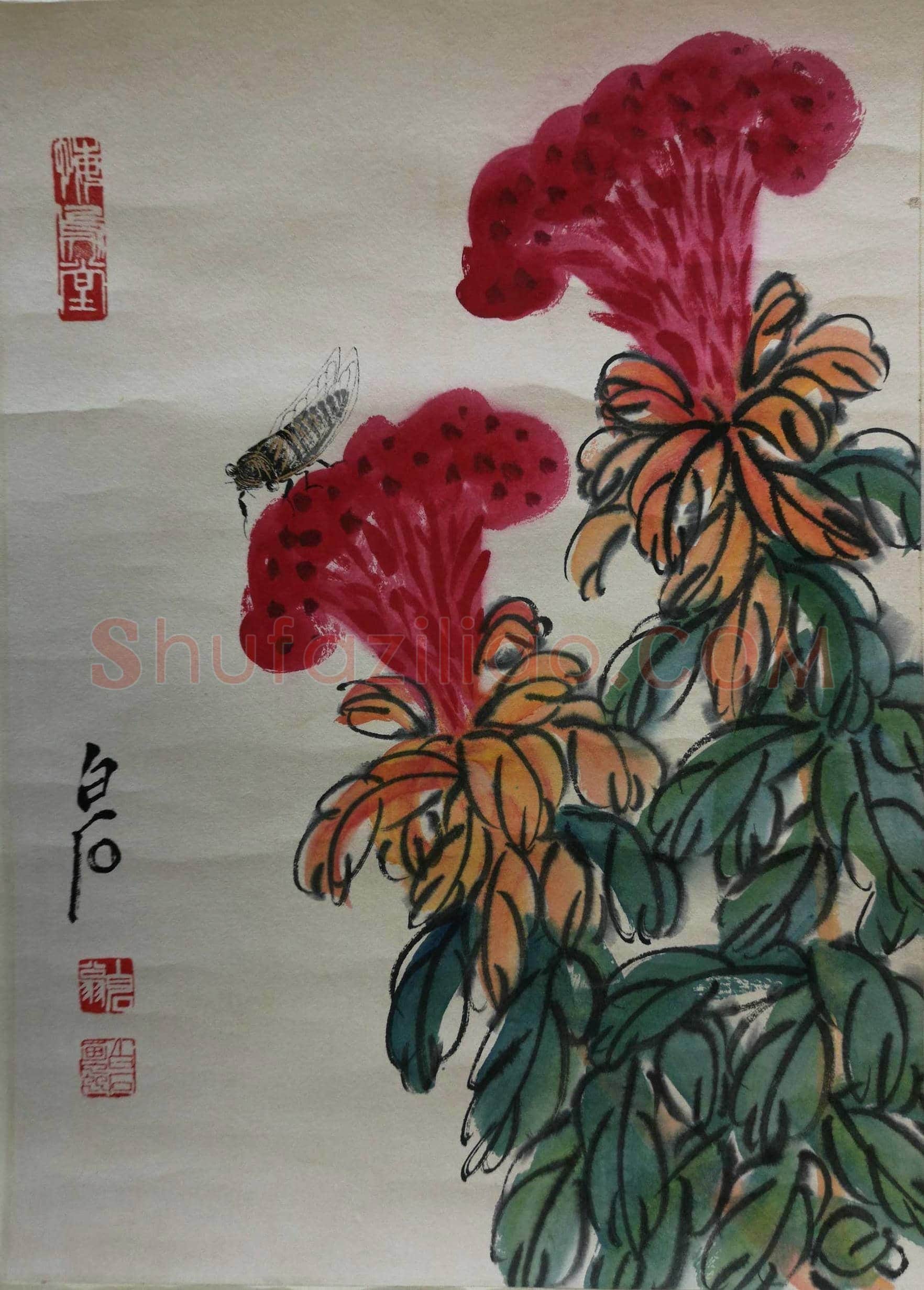齐白石书画双挖四条屏，与贺孔才艺文交往的见证！ | 国画作品