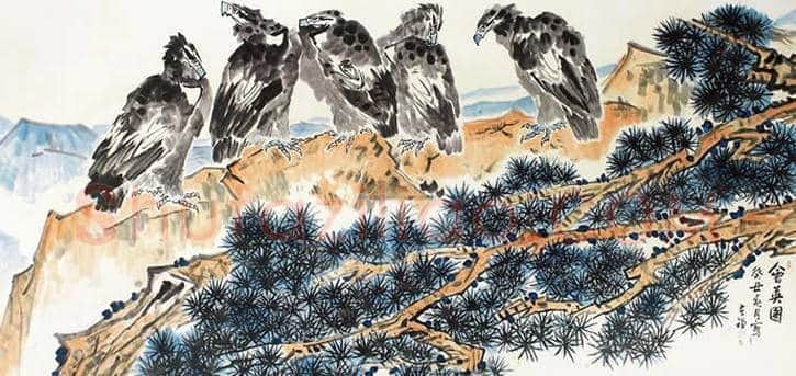 李苦禅作品《鹰话图》，画中精品 | 国画作品