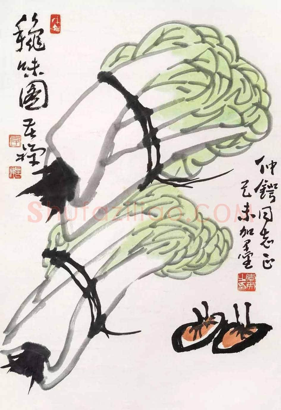 李苦禅大师笔下的白菜 | 书画科普