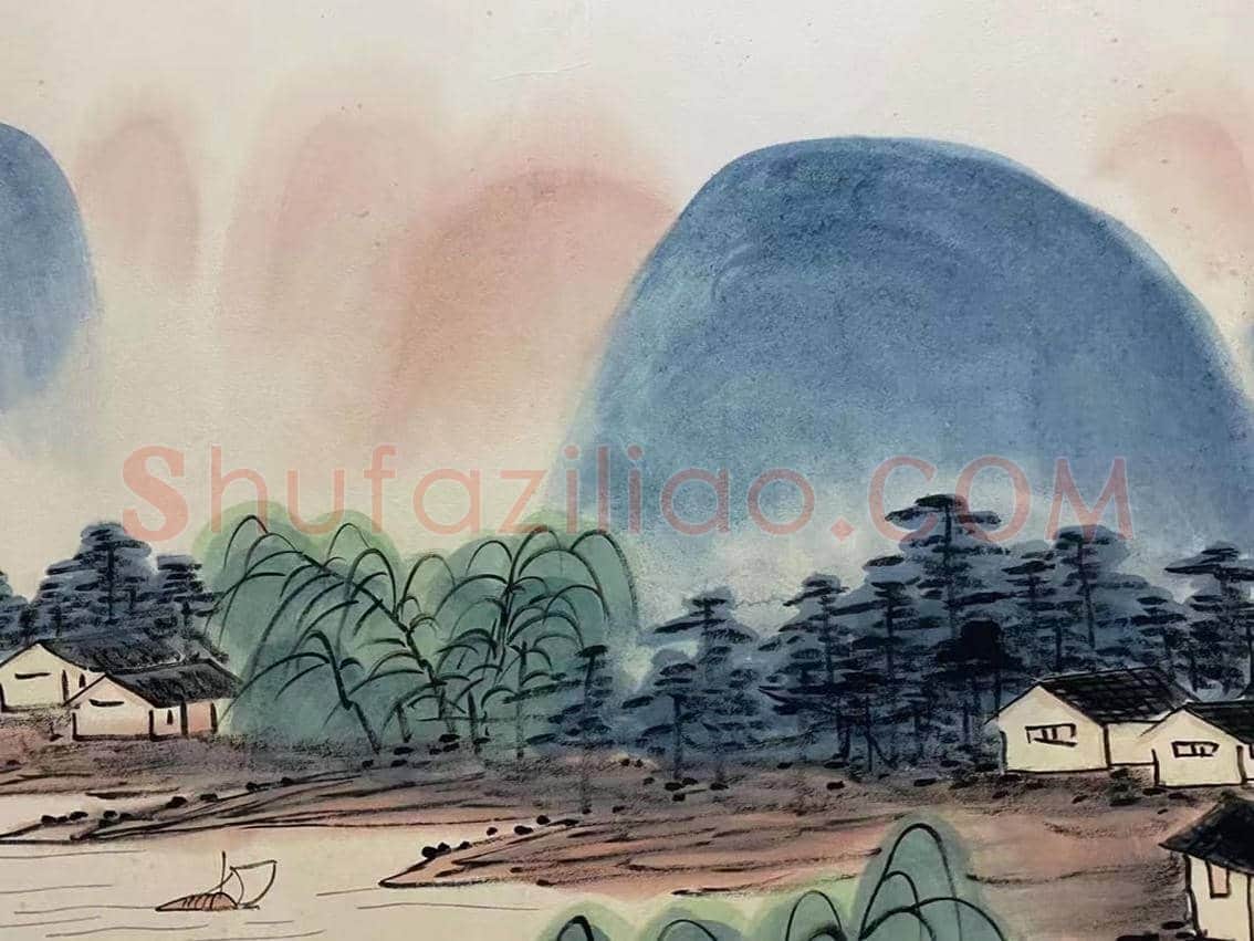 齐白石山水画《顺丰图》,珍罕钜作首献! | 国画鉴赏