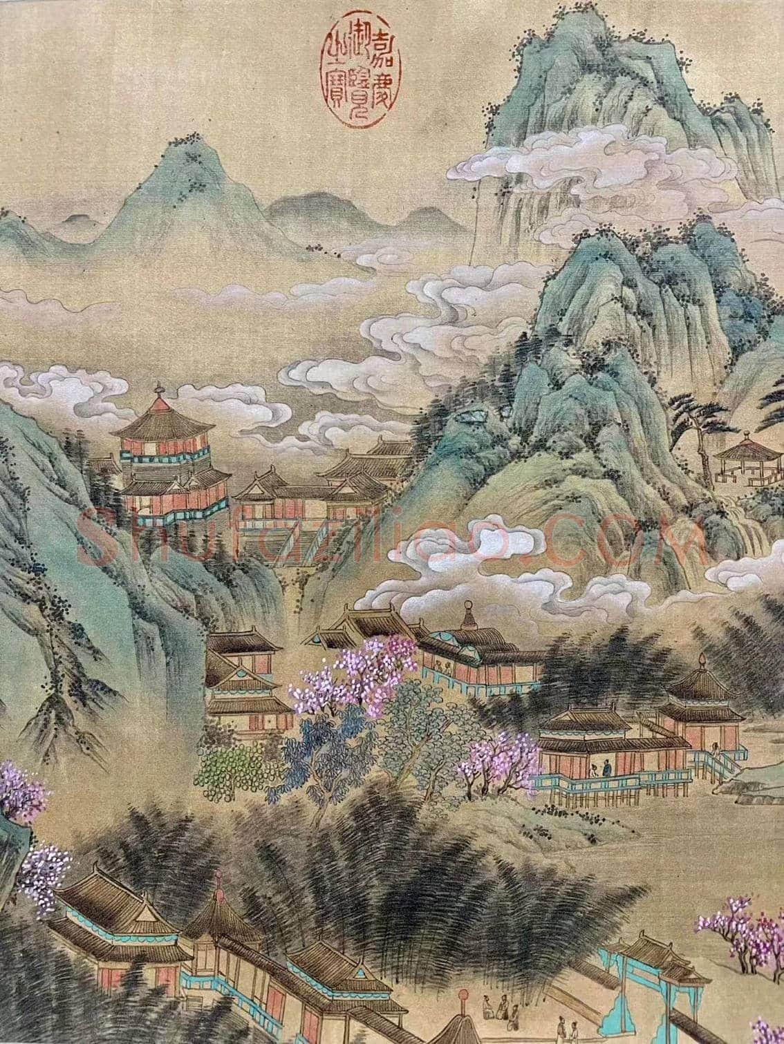金碧辉煌 富丽精工——徐扬《云山楼阁图》卷 | 国画鉴赏