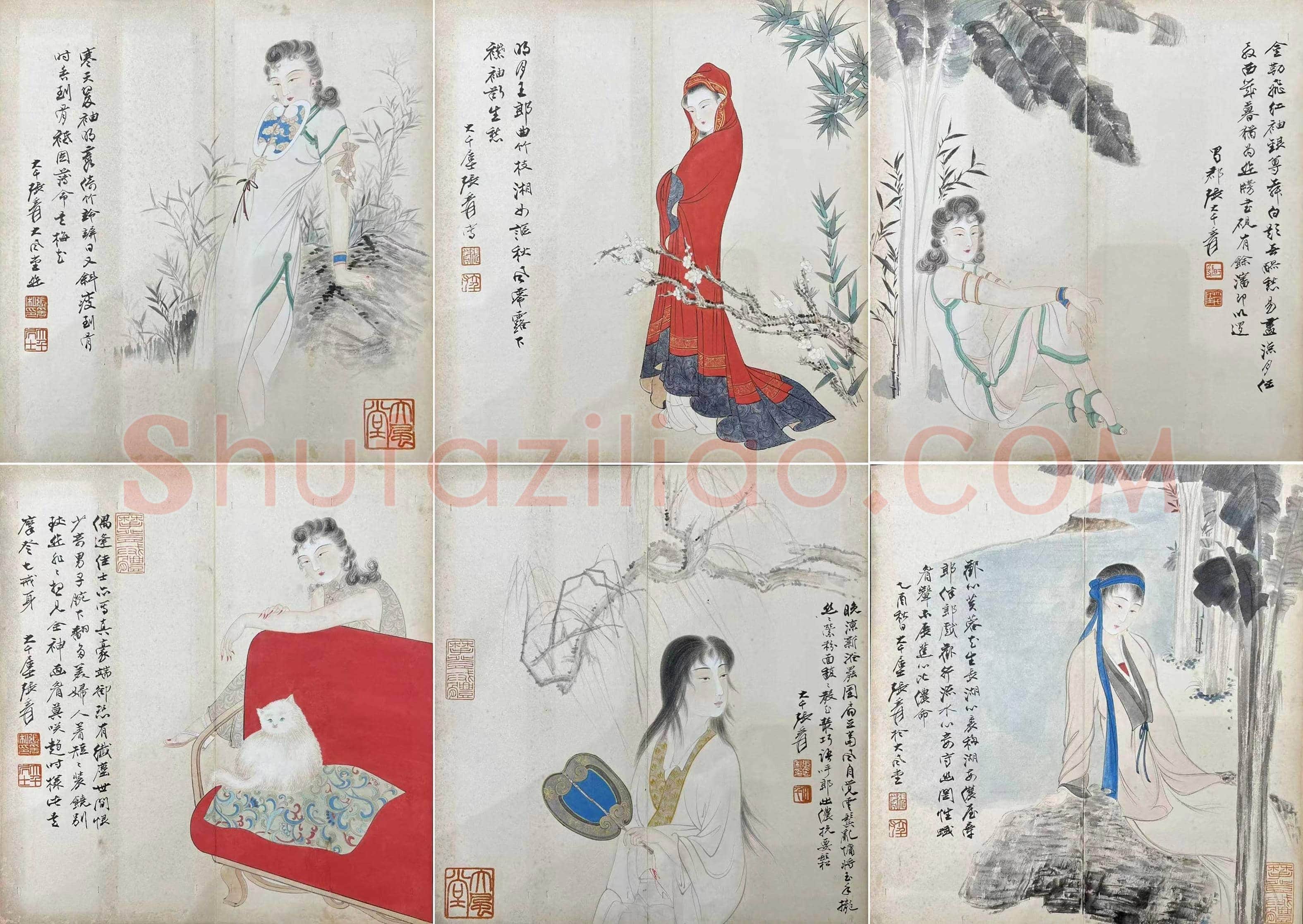 张大千《仕女册页》,铭心极品 | 国画欣赏