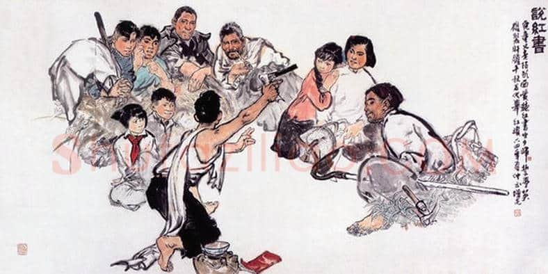 方增先作品《说红书》，美术史上的红色经典 | 书画知识