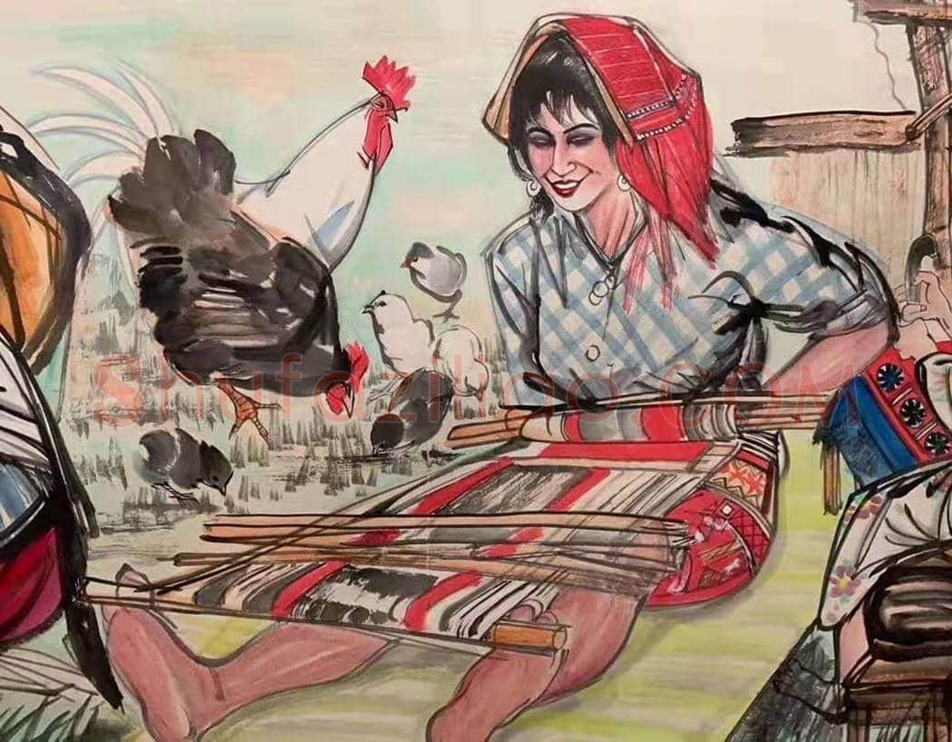 黄胄丈二匹边疆风情人物画,问鼎之作 | 国画赏析