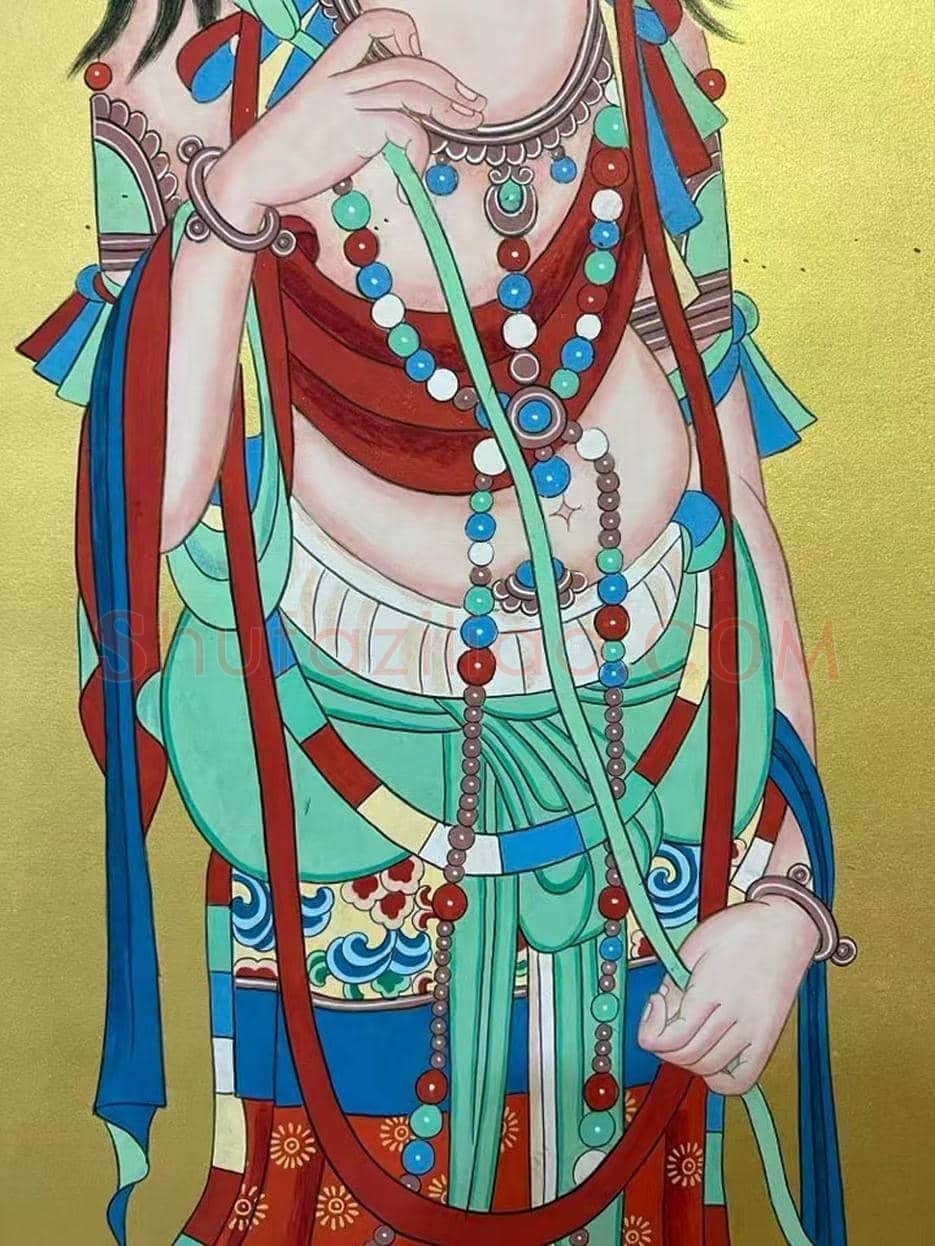 大美菩萨——张大千《初唐画大士象》 | 国画赏析