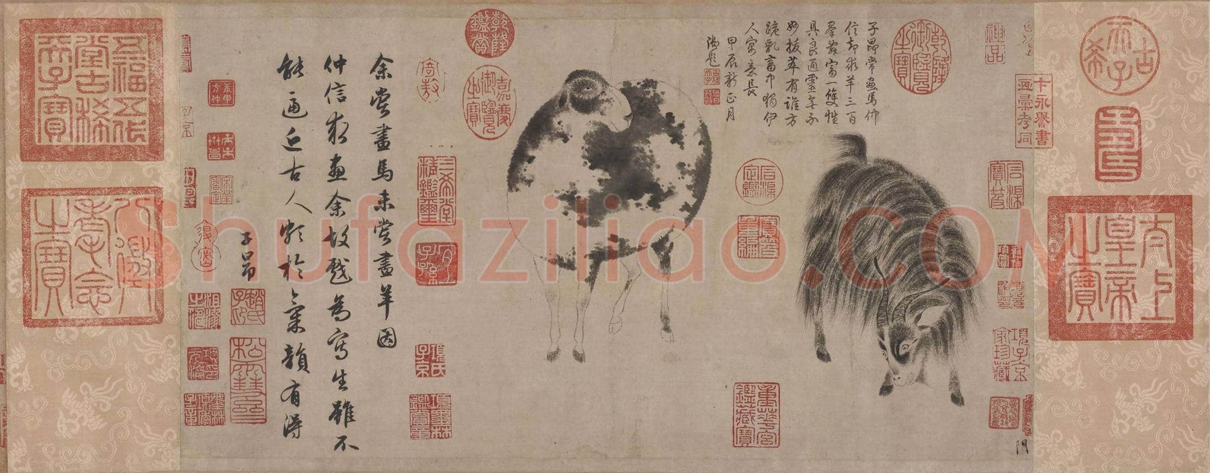 赵孟頫《二羊图》欣赏 | 书画资料