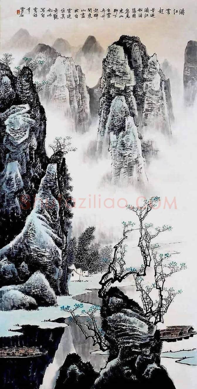 白雪石绘画作品《桂林山水》欣赏(100幅) | 书画文摘
