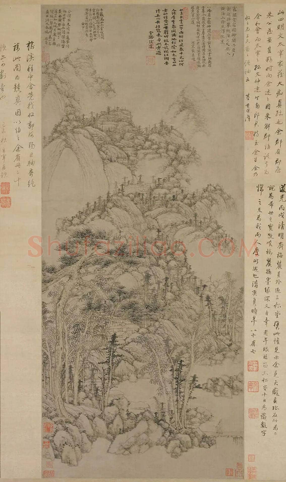 黄公望《丹崖玉树图》欣赏 | 书画学堂