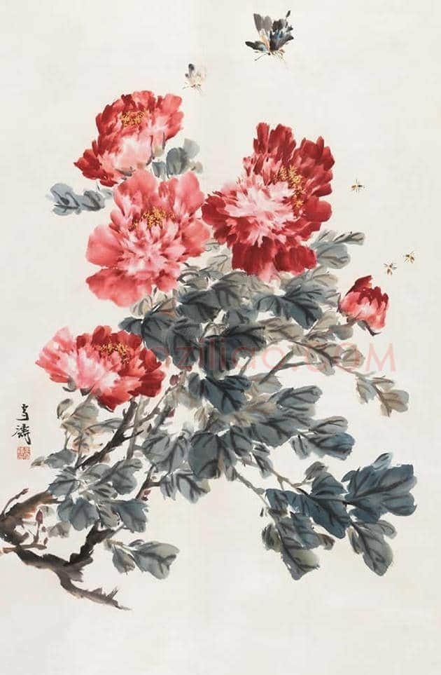 王雪涛国画牡丹欣赏 | 书画学堂