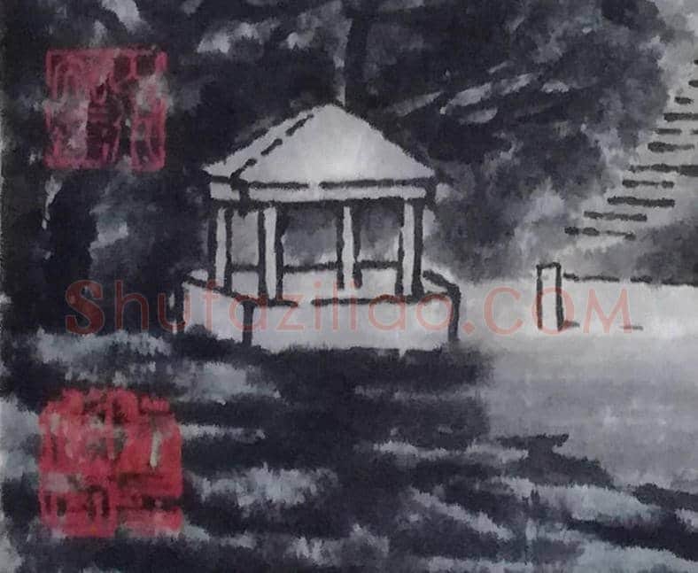 李可染国画《襟江阁》，李家山水代表作 | 国画赏析