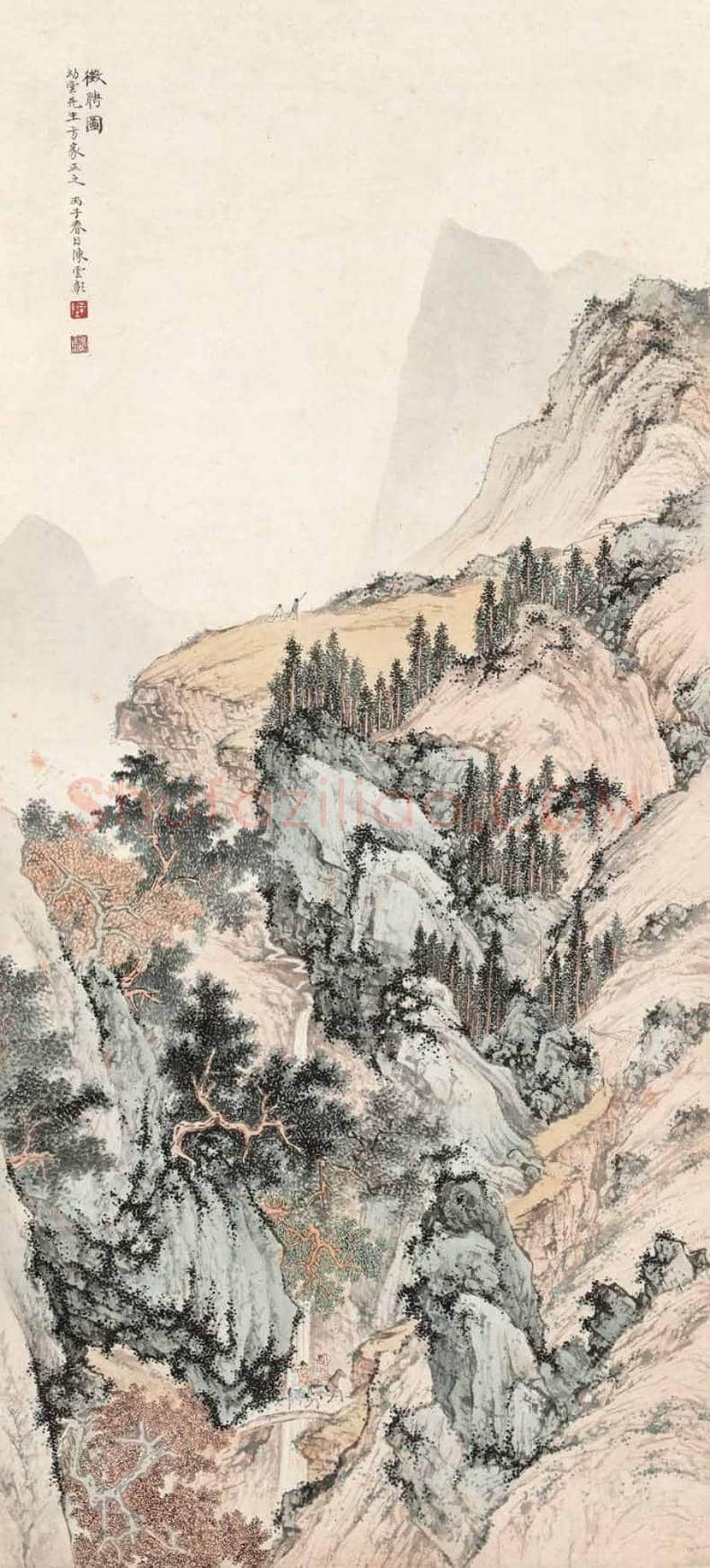 陈少梅早期山水画代表作《征聘图》欣赏 | 书画常识