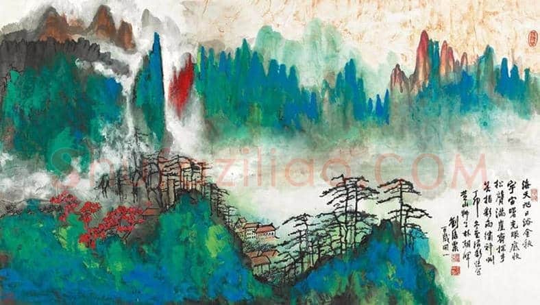 刘海粟泼彩画作拍卖价格 | 书画学堂