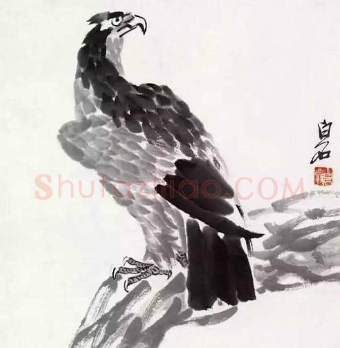 齐白石、李苦禅师徒二人画鹰，各有千秋！ | 书画资料