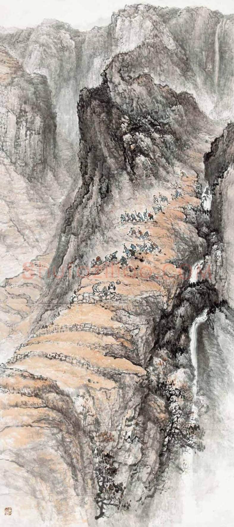 石鲁最大山水画《山区修梯田》的背后故事 | 书画科普
