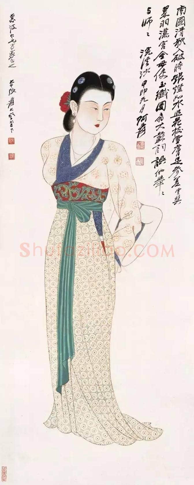 张大千笔下的高颜值美女 | 书画资料