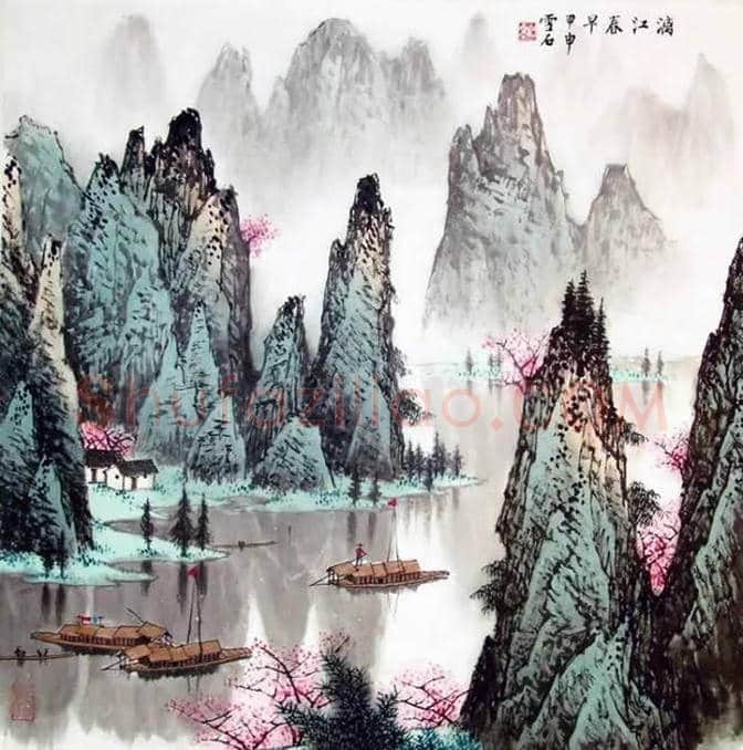 白雪石绘画作品《桂林山水》欣赏(100幅) | 书画文摘