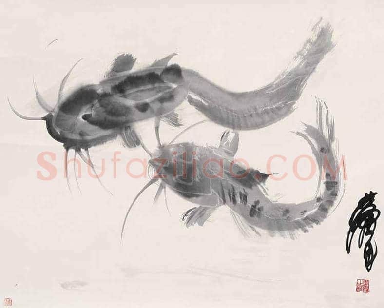 黄胄画鱼作品欣赏 | 书画科普