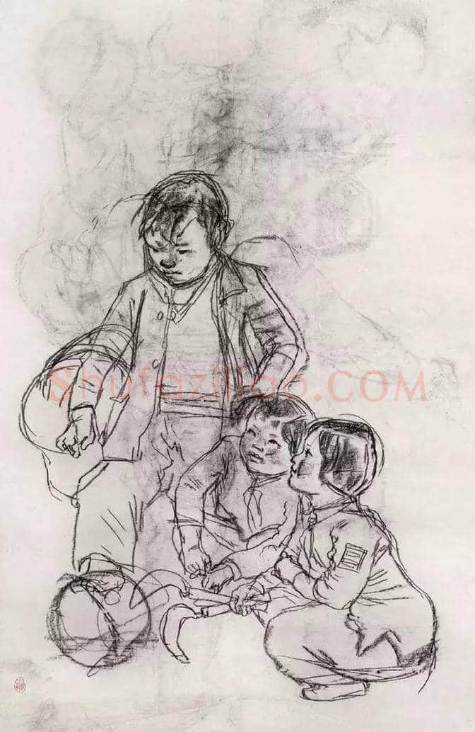 程十发人物,风景绘画手稿 | 书画文摘