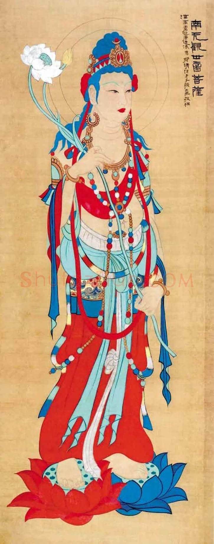 张大千笔下的观音画像 | 书画文摘