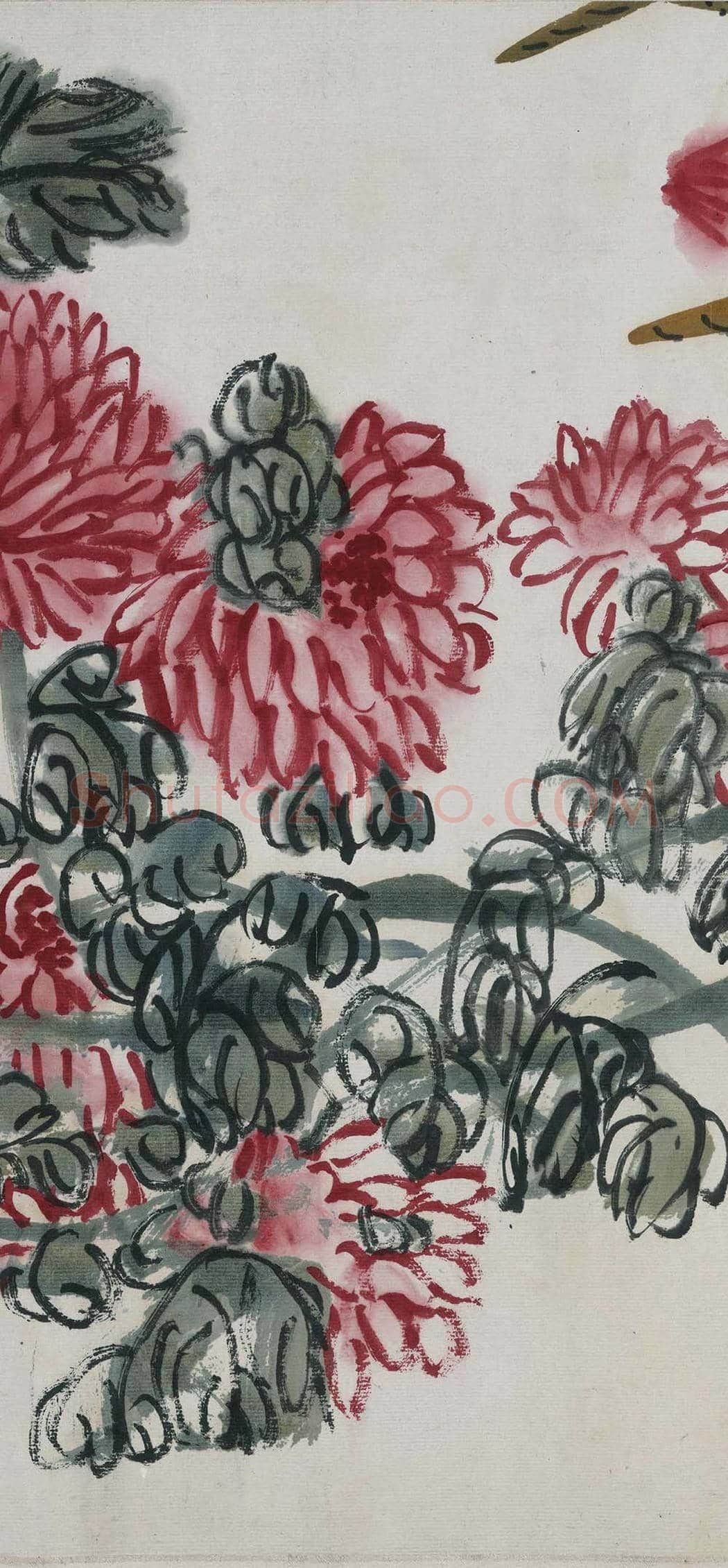 齐白石《折枝花卉长卷》 图赏 | 著名国画图片
