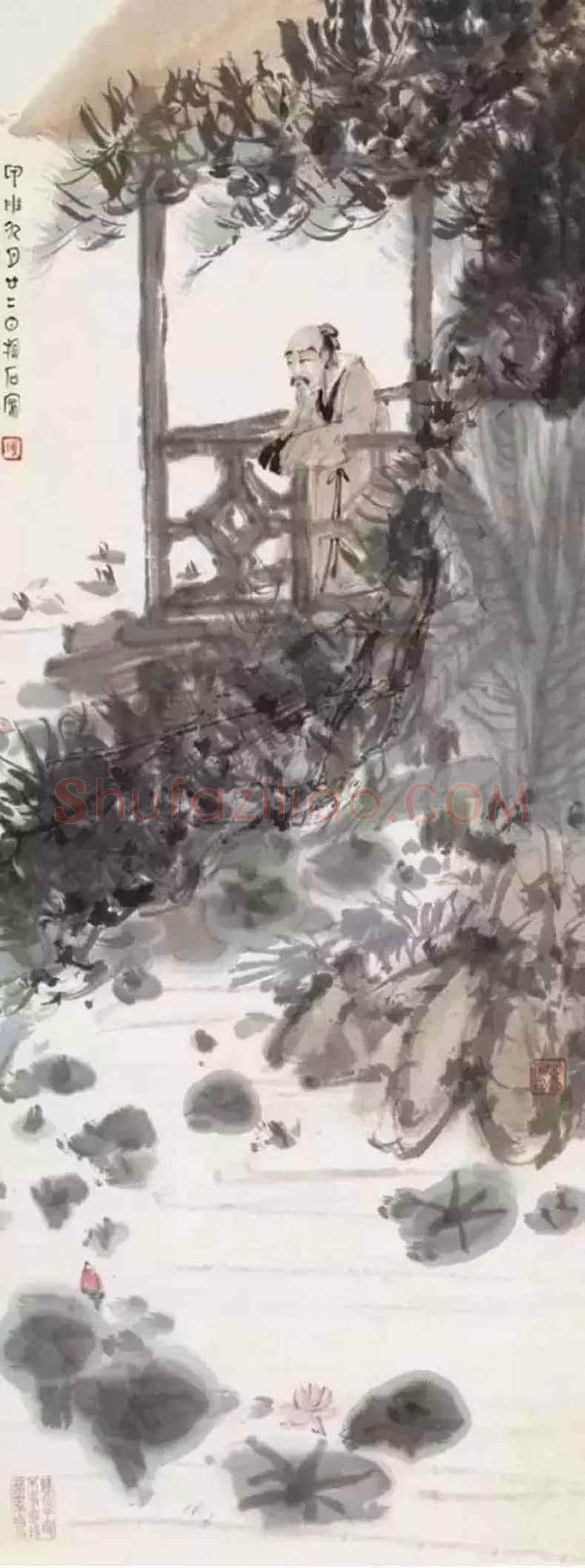 具有古诗意境的傅抱石绘画图赏 | 书画知识