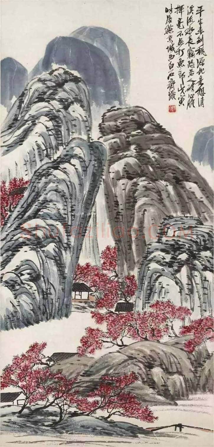 齐白石笔下的桃花欣赏 | 书画讲解