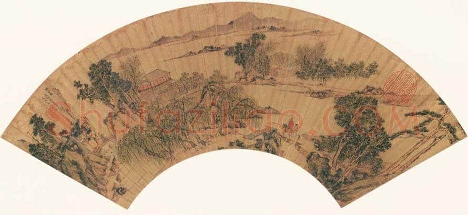 文徵明扇面画图赏《文徵明便面畫选集》 | 著名国画图片