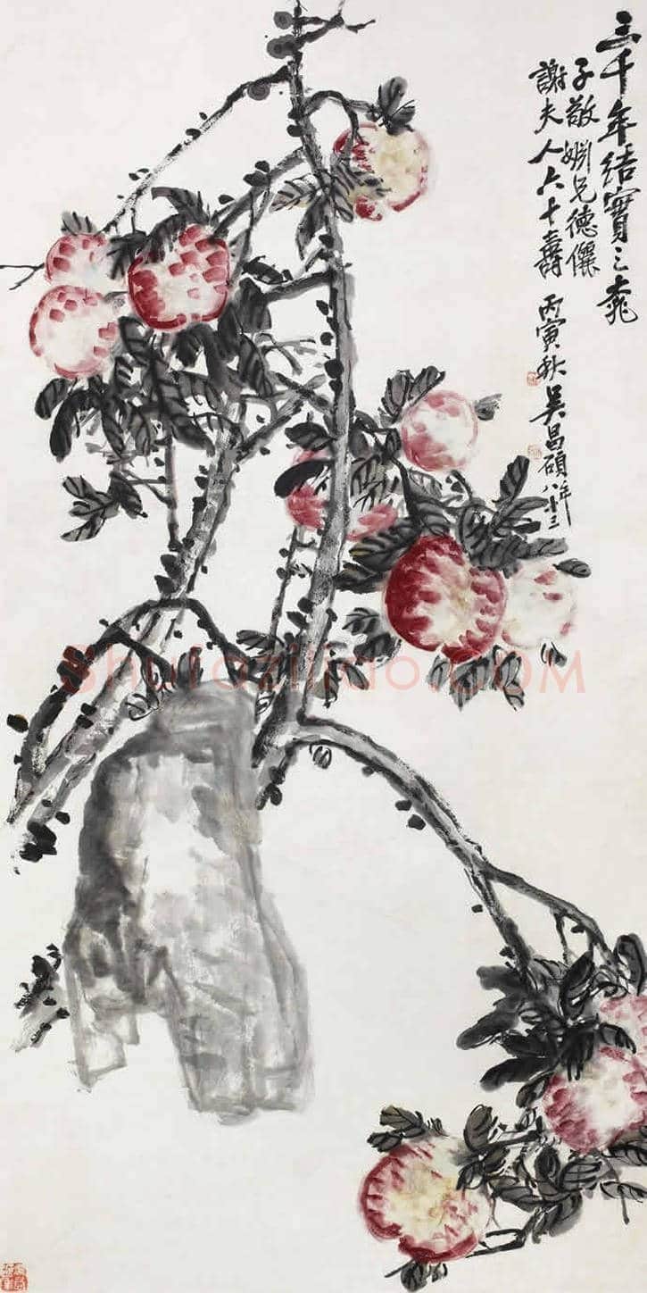 这二十位名家画的寿桃，精彩纷呈！ | 书画资料