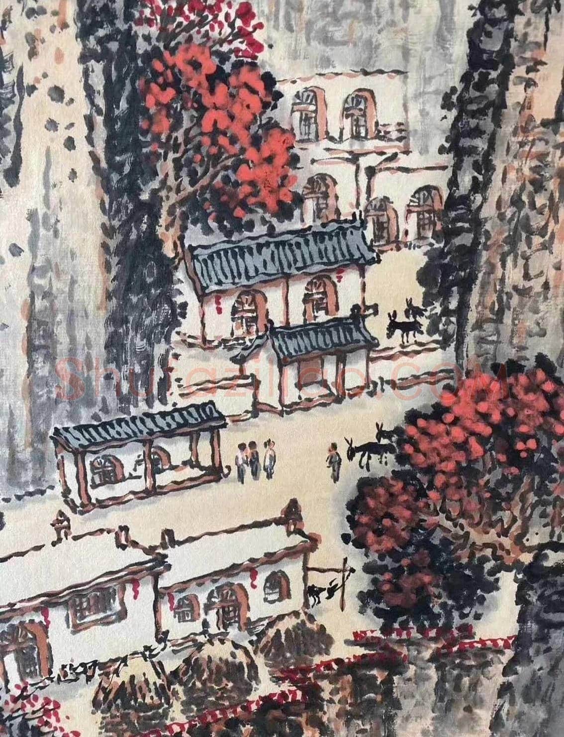 钱松岩作品《陕北高秋》，精品佳构 | 国画欣赏