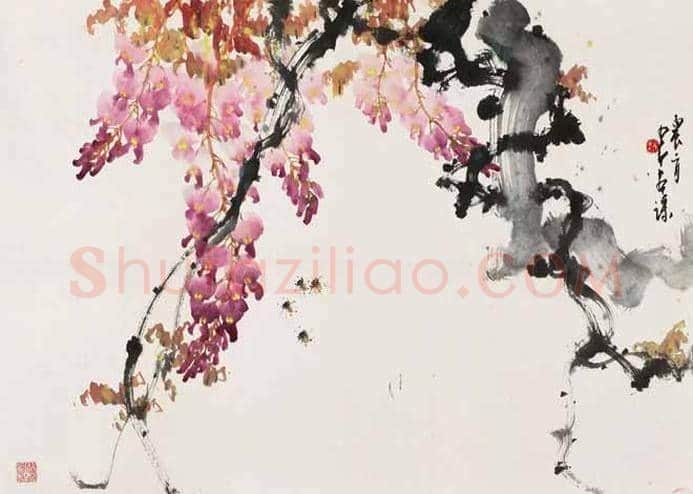 名家笔下的紫藤花，灿若云霞，紫气东来！ | 书画知识