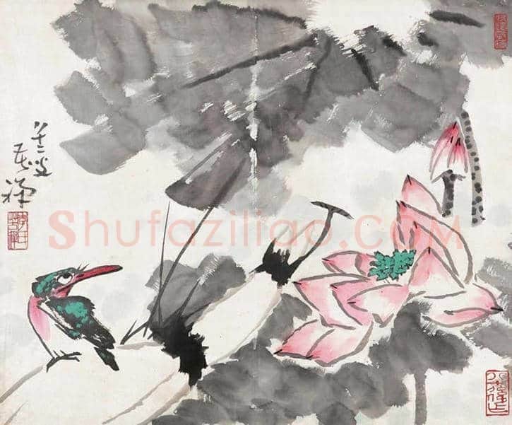 李苦禅荷花作品欣赏【高清大图】 | 书画百科