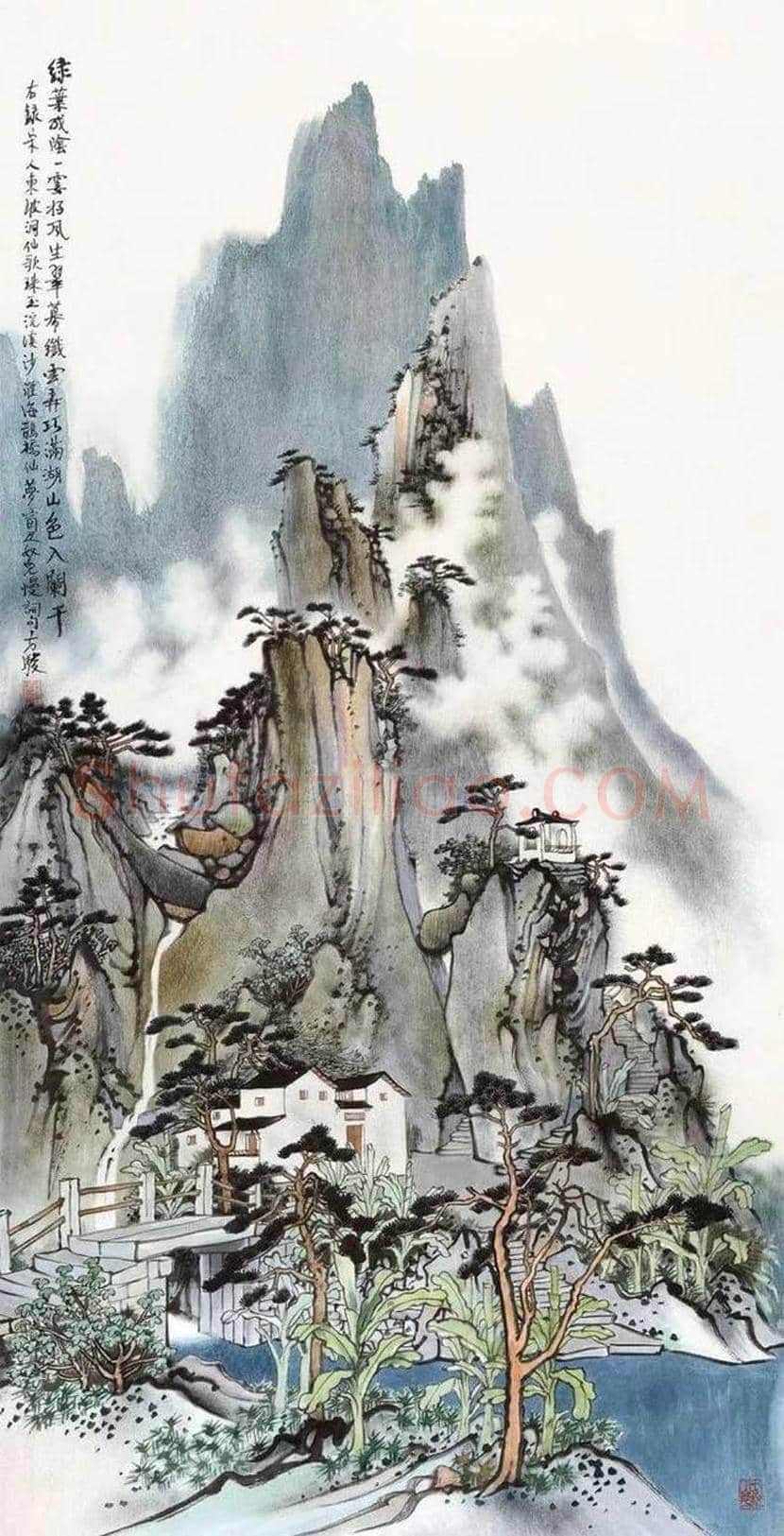 方骏山水画作品欣赏 | 书画常识