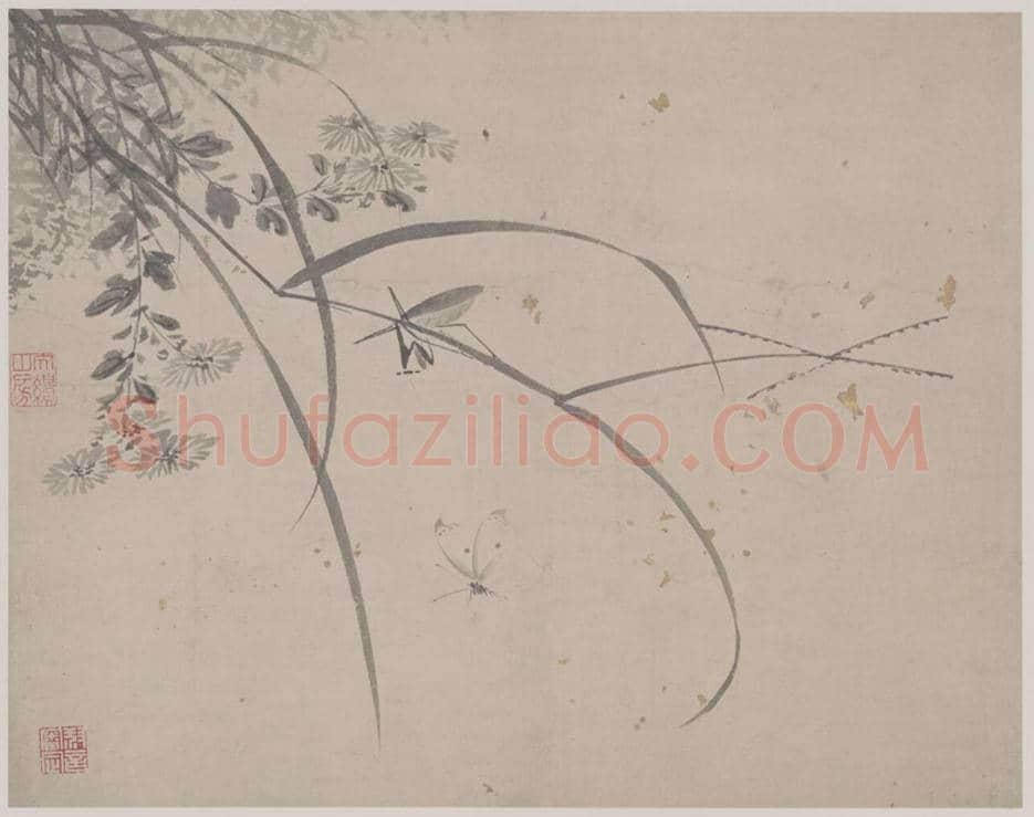 杜大成《花卉草虫图册》图赏 | 传世国画赏析