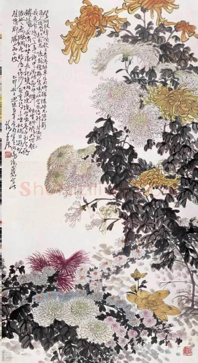 近现代名家画菊48幅！（值得收藏） | 书画知识