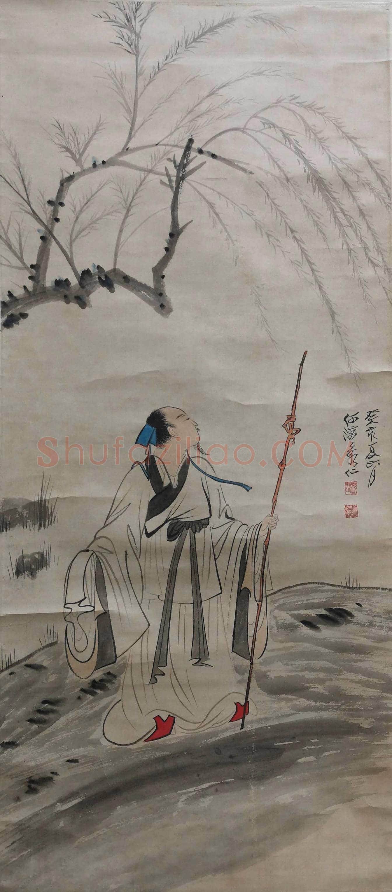 何海霞人物画《高士图》，清新脱俗似神仙！ | 国画鉴赏