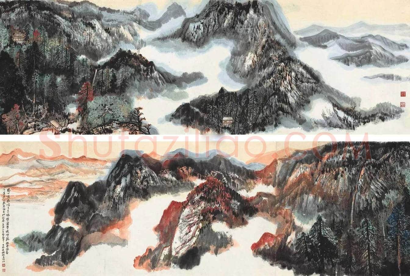 何海霞代表作《看山还看祖国山》 ，充满爱国情怀 | 国画欣赏