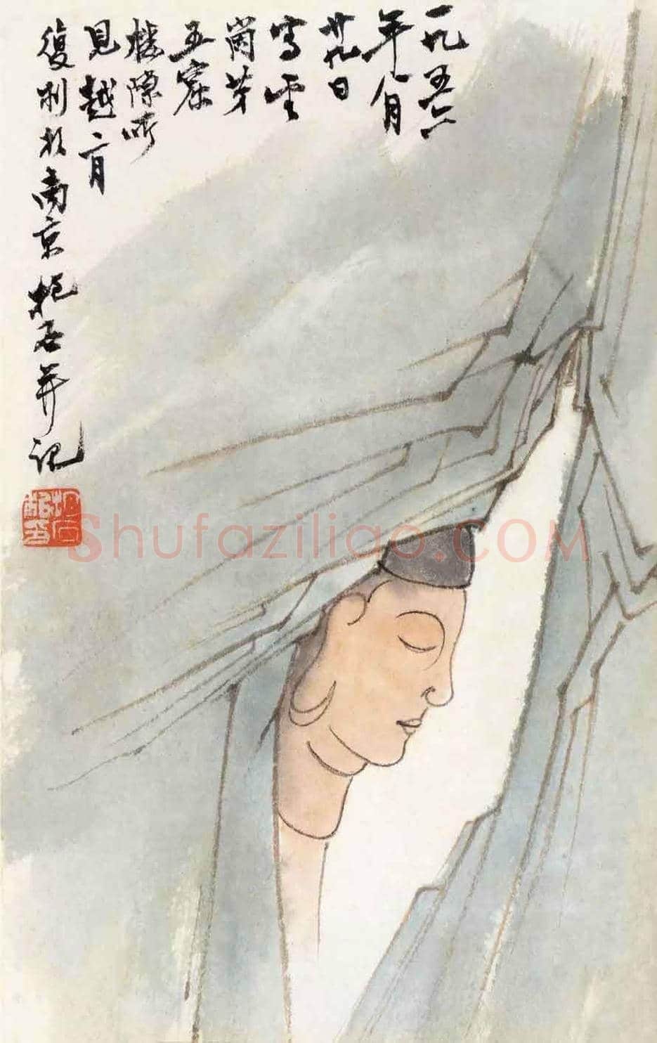 傅抱石作品《云冈见佛》欣赏 | 书画讲解