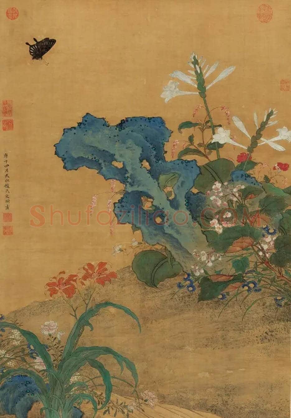文俶《秋花蛱蝶图》欣赏 | 书画资料