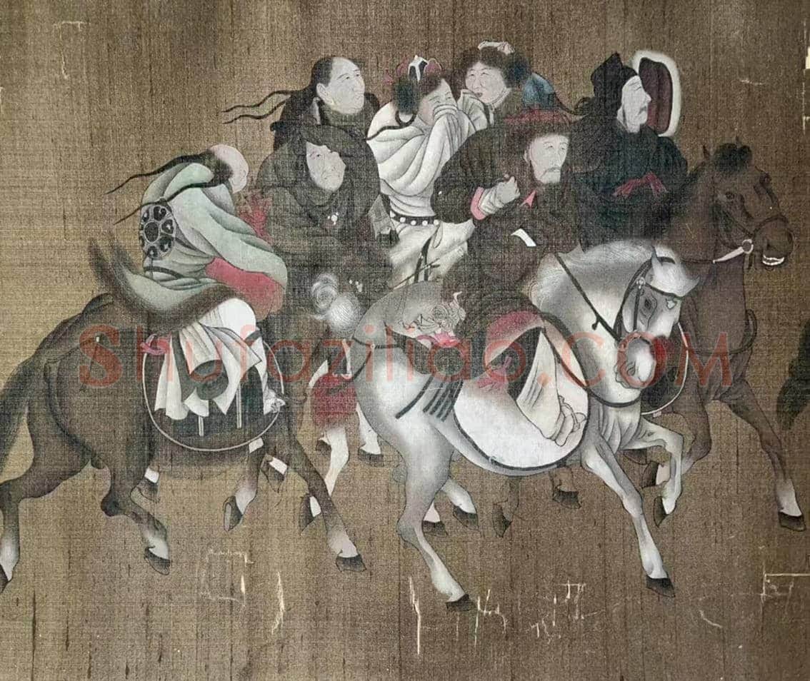 古贤逸翰——唐寅临张瑀《文姬归汉图》卷 | 国画作品