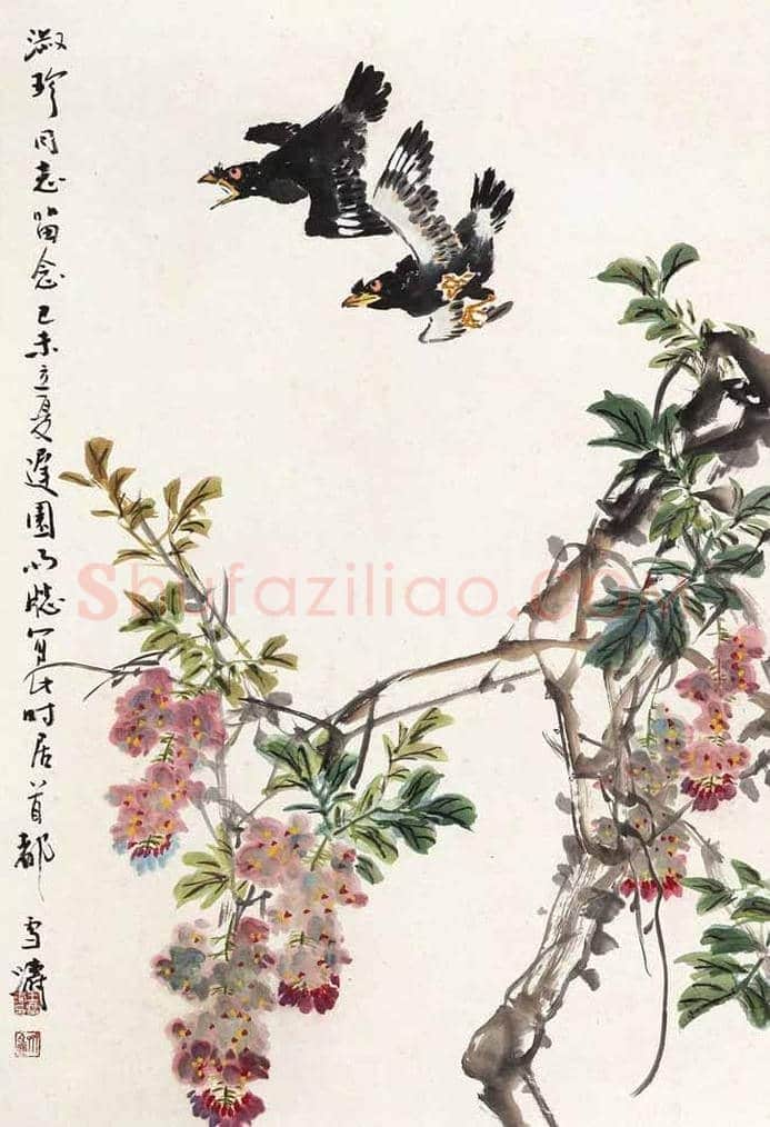名家笔下的紫藤花，灿若云霞，紫气东来！ | 书画知识