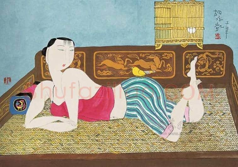 胡永凯作品欣赏-美人依旧 | 书画文摘