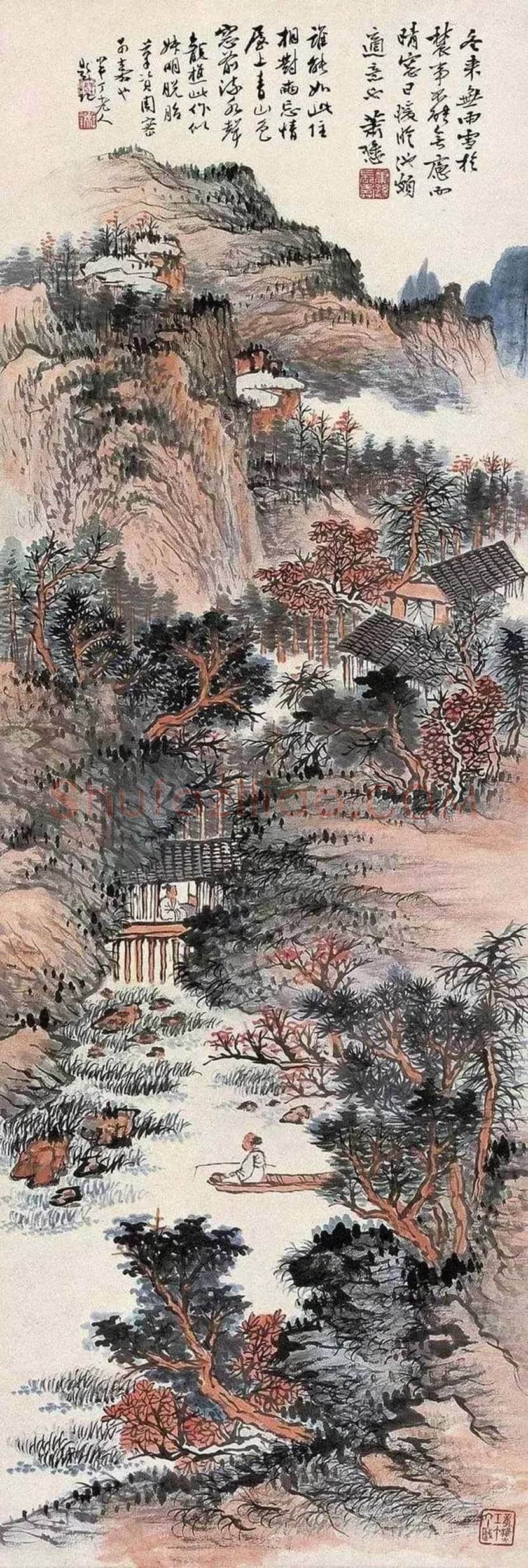 萧谦中山水画欣赏 | 书画学堂