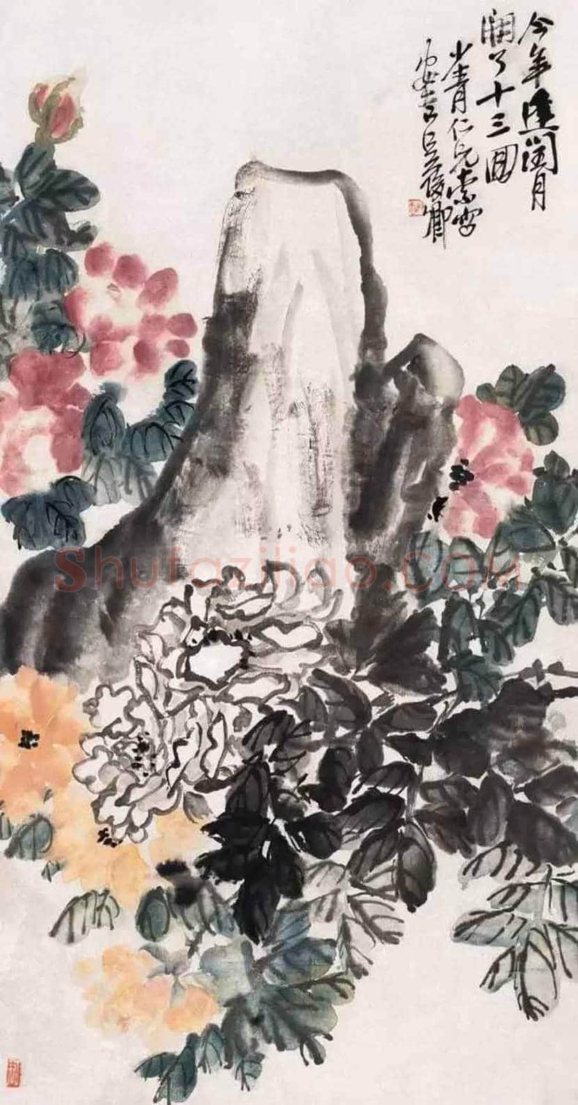 吴昌硕善画牡丹，公推为清末以来第一人 | 书画常识